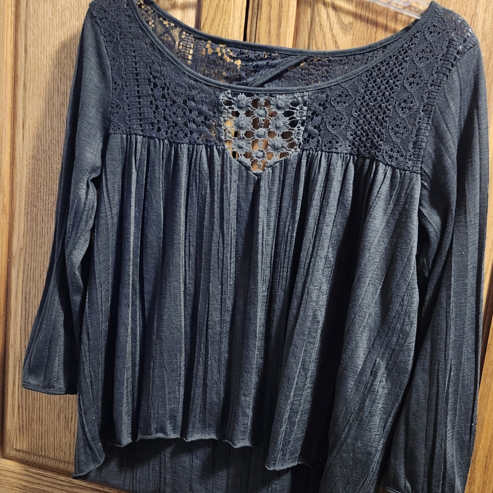 American Eagle Black Lace Women's Top Size Small